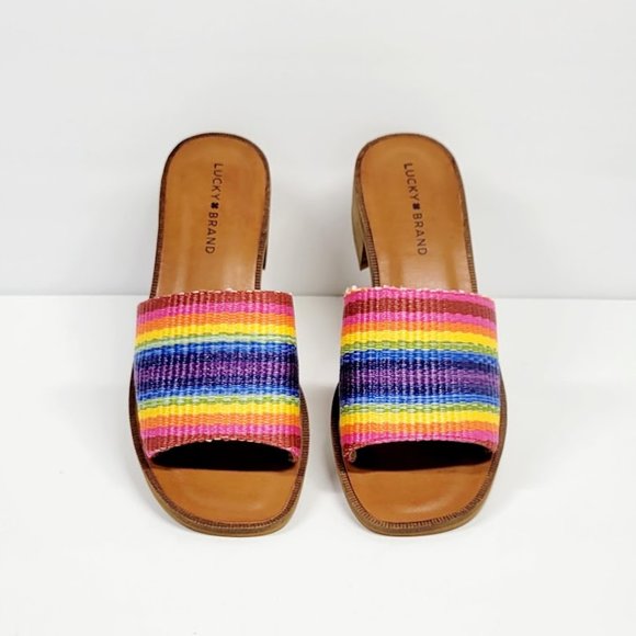 LUCKY BRAND frijana sandals multi colors Sz 8.5 - Picture 2 of 9